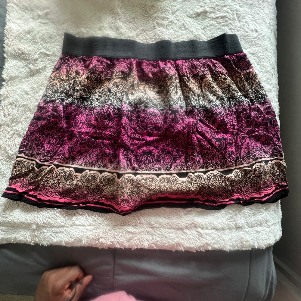 Speechless Red and Pink Mini Bubble Skirt